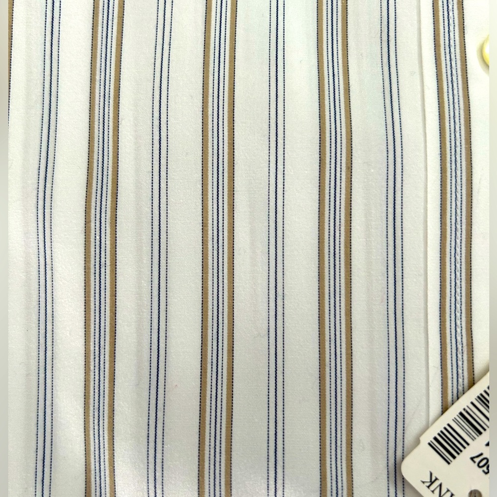 Jos. A.  Bank Travelers Collection Tan Stripe Long Sleeve Shirt - Picture 3 of 5
